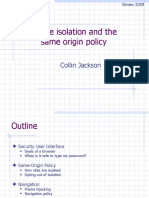 Frame Isolation and The Same Origin Policy: Collin Jackson