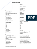 Progress B Answer Key