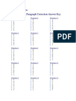 Beginning Paragraph Correction Answer Key PDF