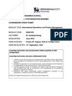 MAN7064 - International Operations and Project Management Assessment 2020-06