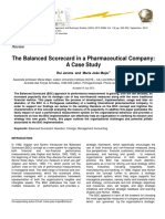 The Balanced Scorecard in A Pharmaceutical Company A Case Study PDF