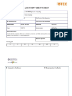 Assignment 1 Front Sheet: Qualification BTEC Level 5 HND Diploma in Computing