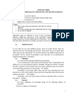 Chapter 3 Personality and Perception