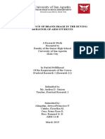 University of San Agustin: The Influence of Brand Image in The Buying Behavior of Abm Students