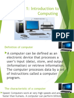 Topic 1: Introduction To Computing