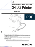 Hitachi Printer: Technical Manual Ink Jet Printer For Industrial Marking