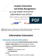 Information Extraction and Named Entity Recognition