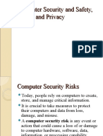 Computer Security and Safety, Ethics, and Privacy