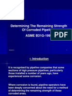 Determining The Remaining Strength of Corroded Pipelines ASME B31G-1991