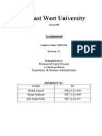 East West University: Assignment