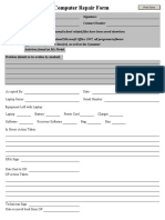 Computer Repair Form