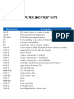 Computer Shortcut Keys