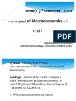 B.A. (Programme) - 3 Semester - 2020 Principles of Macroeconomics - I