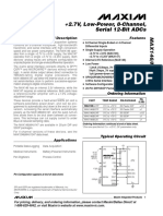 +2.7V, Low-Power, 8-Channel, Serial 12-Bit Adcs: General Description - Features