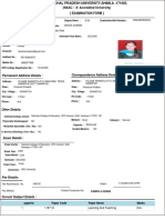 (NAAC - 'A' Accredited University) (Examination Form) : Permanent Address Details: Correspondence Address Details