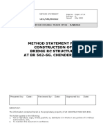 Method Statement For Construction of Bridge RC Structure at BR 562-Sg. Chenderiang