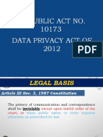 Republic Act No. 10173 Data Privacy Act of 2012