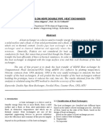 CFD Analysis On Hdpe Double Pipe Heat Exchanger