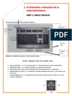 Guia #2. Actividades A Realizar en La Webconferencia: Unit 2. Input Devices