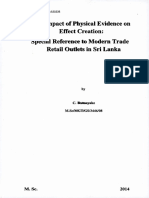 The Impact of Physical Evidence On Effect Creation Special Reference To Modern Trade Retail Outlets in Sri Lanka