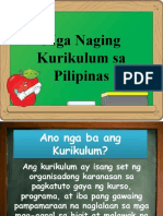 Mga Naging Kurikulum Sa Pilipinas