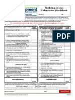 Building Design Calculation Worksheet