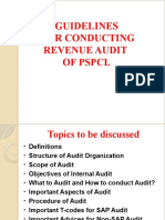 Guidelines For Conducting Revenue Audit of PSPCL