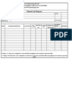 Punch List Report: Client Date Project No. Discipline Location Date of Inspection