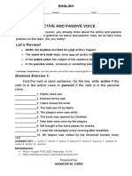 Active and Passive Voice