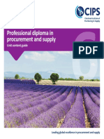 Professional Diploma in Procurement and Supply: Unit Content Guide