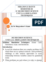 MBA 19 PAT 302 DS Unit 2.3.1 Simulation