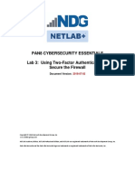 Pan8 Cybersecurity Essentials Lab 3: Using Two-Factor Authentication To Secure The Firewall