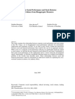 Corporate Social Performance and Stock Returns: UK Evidence From Disaggregate Measures