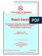 Gazette UG 3rd Sem (CBCS) Exam 2019 PDF