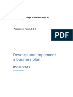 Assessment 1 Bplan Format & 2-3