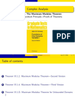 Complex Analysis: Chapter VI. The Maximum Modulus Theorem VI.1. The Maximum Principle-Proofs of Theorems