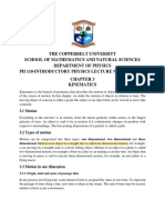 PH110-CHAPTER 3 Kinematics