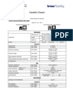 Castello Classic: Technical Datasheet