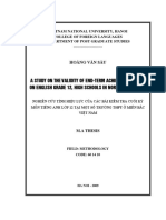 A Study On The Validity of End-Term Achievement Tests On English Grade 12, High Schools in Northern Vietnam