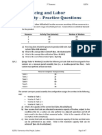 Line Balancing and Labor Productivity - Practice Questions: WS & ME (2020) 5 Semester Iqtm