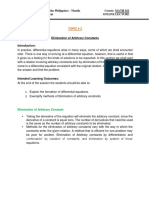 Elimination of Arbitrary Constants