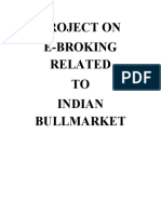 Project On E-Broking Related TO Indian Bullmarket