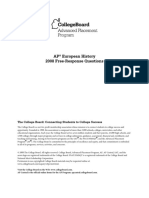 AP European History 2008 Free-Response Questions: The College Board: Connecting Students To College Success