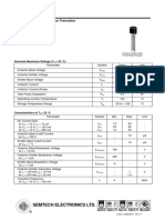 NPN Silicon Epitaxial Planar Transistor: Semtech Electronics LTD