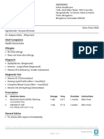 Chief Complaints: Sl. Medicine Name Dosage Freq. Duration Instructions