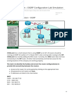 CCNA Certification EIGRP Configuration Lab Simulation