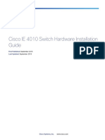 Cisco IE 4010 Switch Hardware Installation Guide: September 2016 September 2019