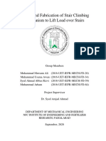 Thesis, Design and Fabrication of Stair Climbing Mechanism To Lift Load Over Stairs.