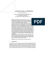 Quantum Inspired Security On A Mobile Phone: Abstract. The Widespread Use of Mobile Electronic Devices Increases The Com