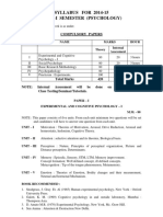 Syllabus For 2014-15 M. A. - I Semester (Psychology) : Compulsory Papers